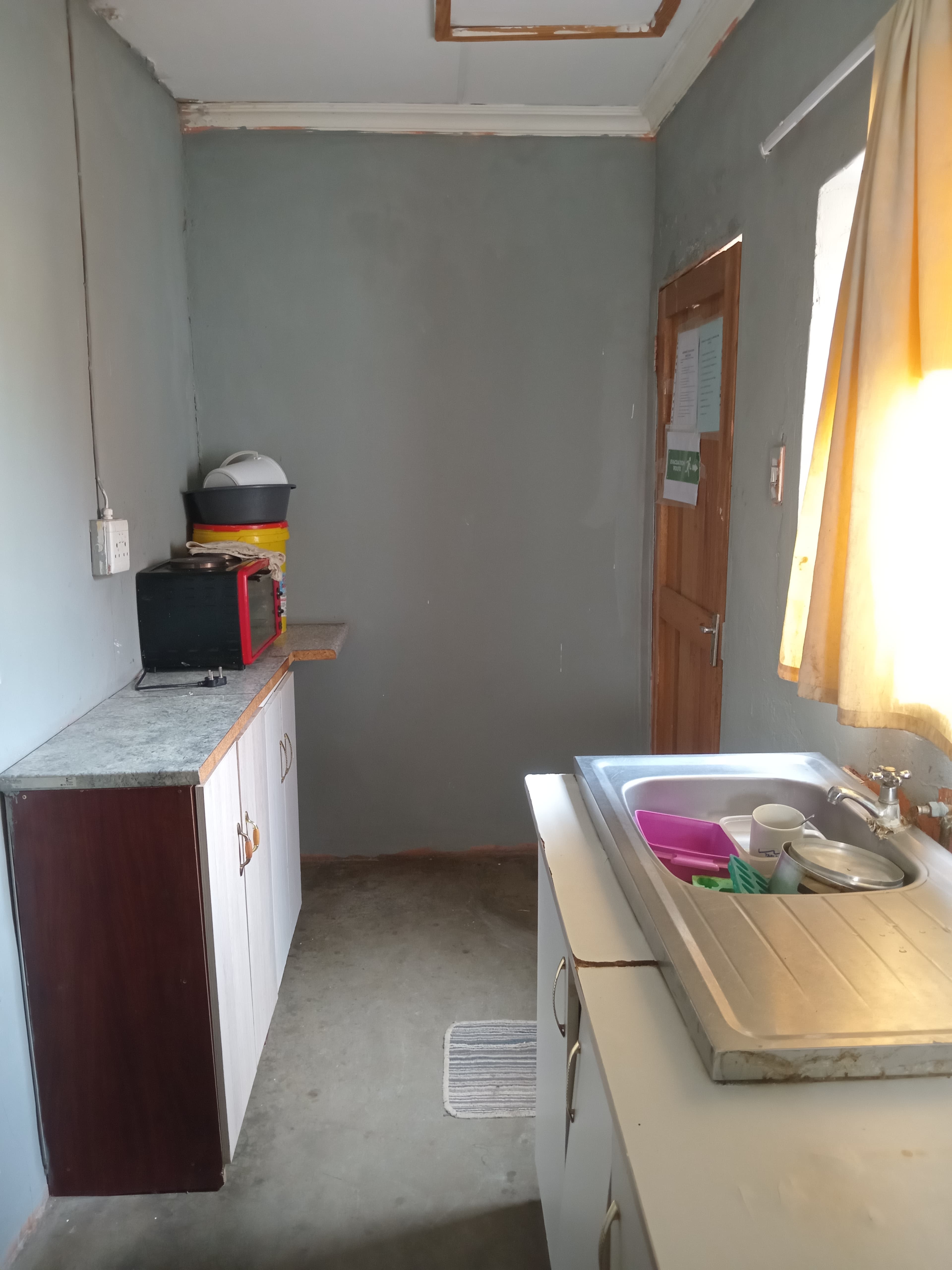 Student accommodation outside kitchen area